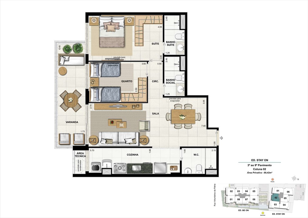 Ed. STAY ON - Apto. 302 | Coluna 2 | ON – Botafogo - Rio de Janeiro - Rio de Janeiro Ed. STAY ON - Apto. 302 | Coluna 2 | ON – Apartamento em Botafogo - Rio de Janeiro - Rio de Janeiro